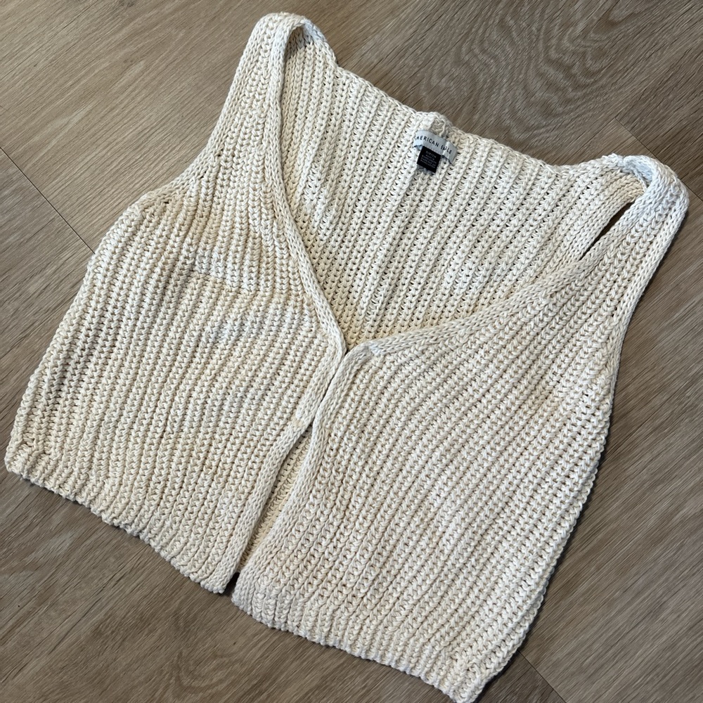 American Eagle Outfitters Ivory Knit Sweater